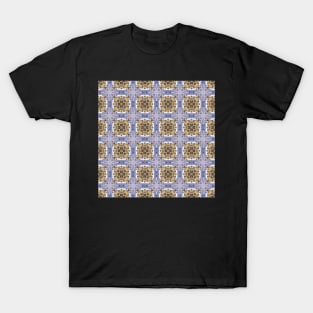 Winter Road Aerial view Kaleidoscope pattern 19 T-Shirt